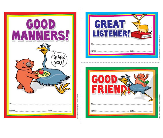 Certificate Early Year Manners