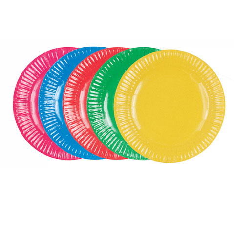 Coloured Paper Plates 50 pk