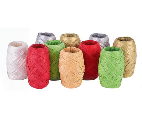 Paper Raffia Christmas Colours 10pack 