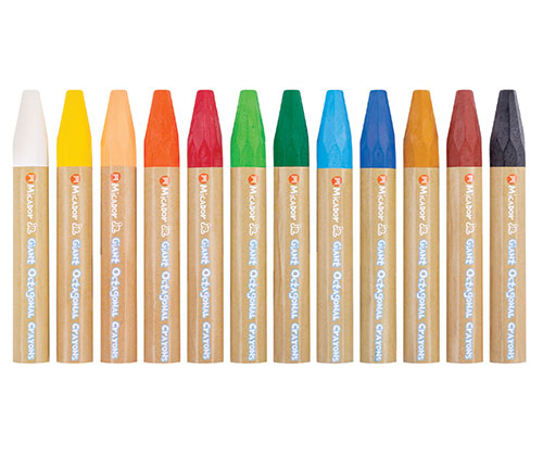 Micador Giant Octagonal Crayons 12 pack