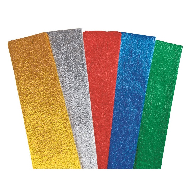 Crepe Paper Metallic 5pack assorted