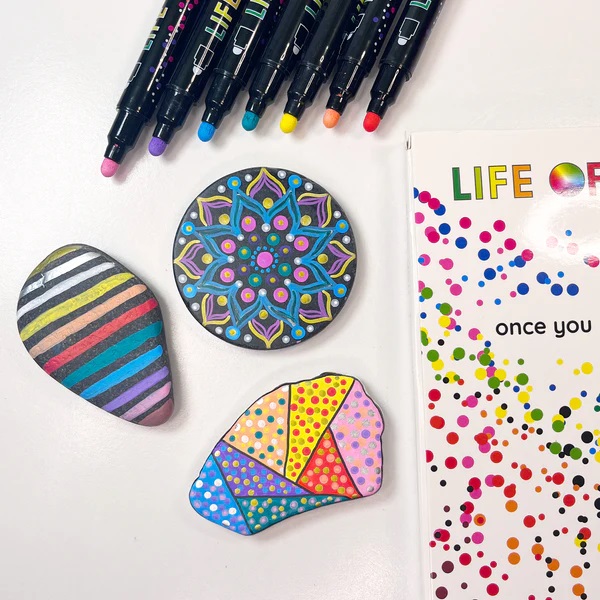Dot Markers Acrylic Paint Pens - Life of Colour Set of 12