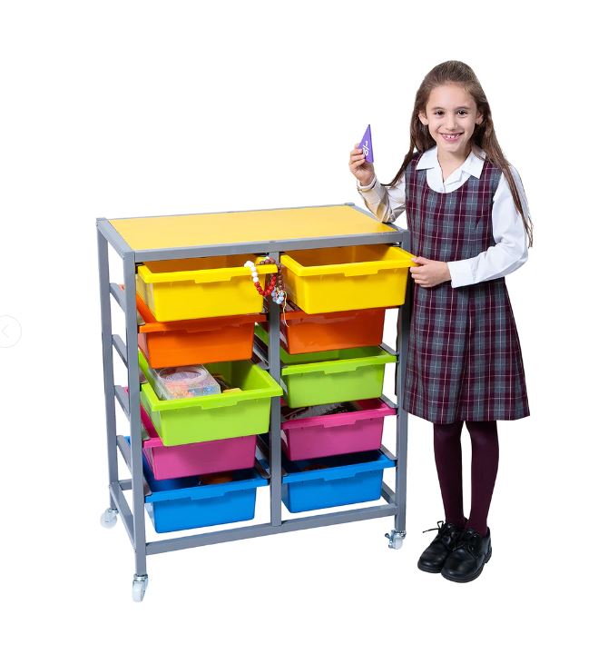 Double Tote Tray Trolley Frame - Tote Trays Optional