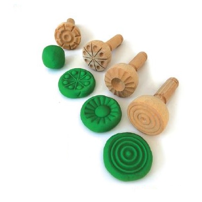 Wooden Dough Stampers Set of 4