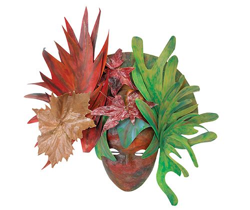Paper Mache Headdress Mask