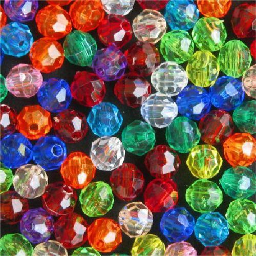 Facet Beads Assorted 12mm 500g