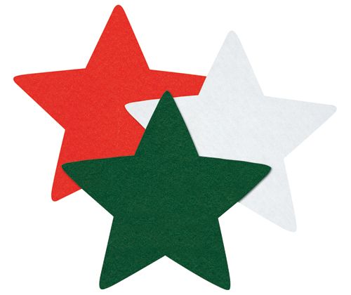 Felt Star Decorations Christmas 60pack