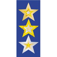 Gold Stars Foil Stickers 105 pack (FS238)
