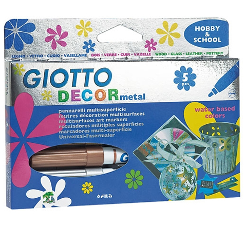 Giotto Decor Metallic Markers 5pack