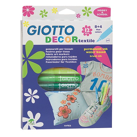 Giotto Decor Textile Markers 12pack