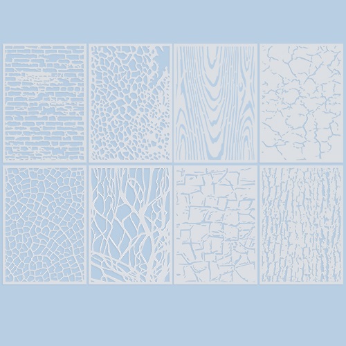 Stencil Sheets - Textures set of 8