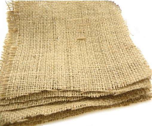 Hessian Squares Natural 10 pack