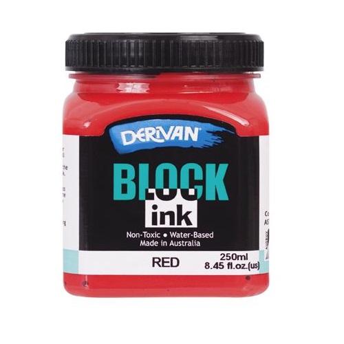 Derivan Block Ink 250mL Red