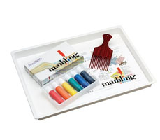 Marbling Ink Tray Comb & Paper Set