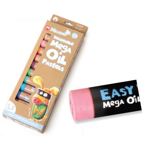 Micador Mega Oil Pastels 12 pack (Water Soluble)