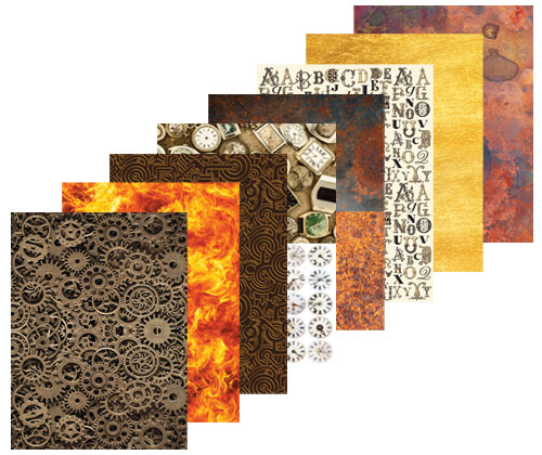 Pattern Paper A4 40's Steampunk