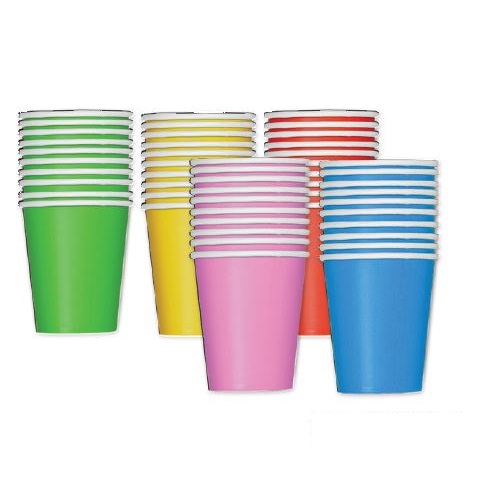 Paper Cups Coloured 50pack
