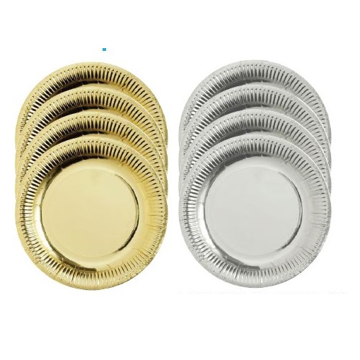 Paper Plates Metallic 50pack