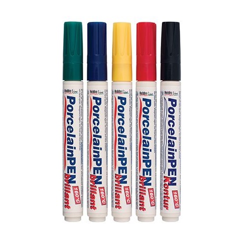 Porcelain Markers 5 - Primary Colours