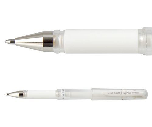 Uni-Ball Signo Broad Pen- White 12 pack 