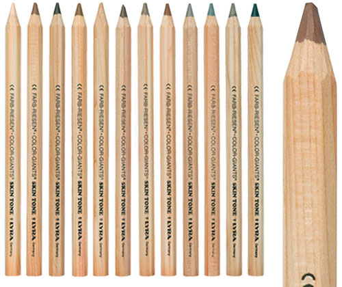 Pencils Giant Lyra Skin Tones 12 pack