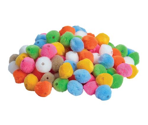 Threading Pom pom beads 20mm