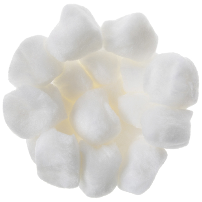 Pom Pom 25mm White 100pack