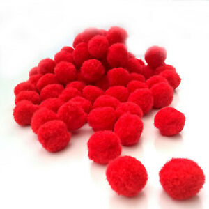 Pom Pom 25mm Red - 100pack