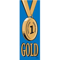 Gold 1 Vinyl Medal Ribbon