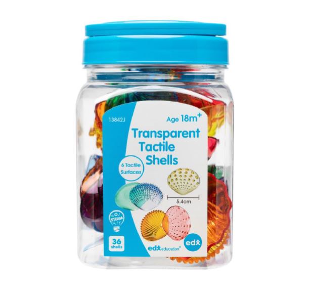 Transparent Tactile Shells - Jar of 36