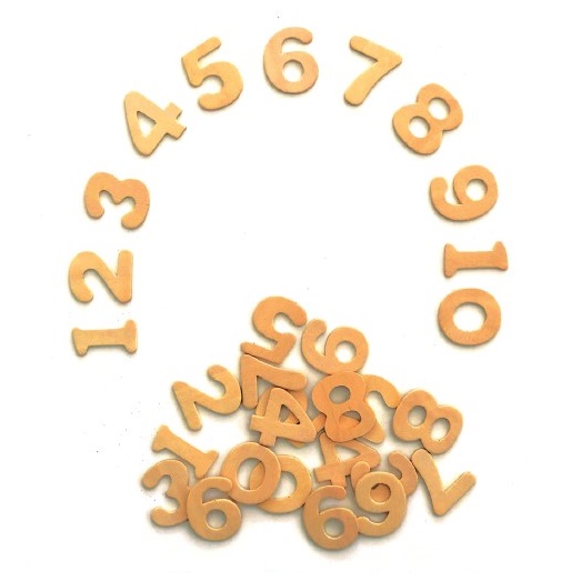 Wooden Numbers 100pack