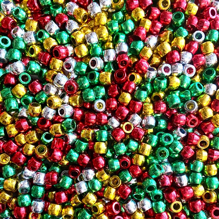 Metallic Xmas Beads 1000pack