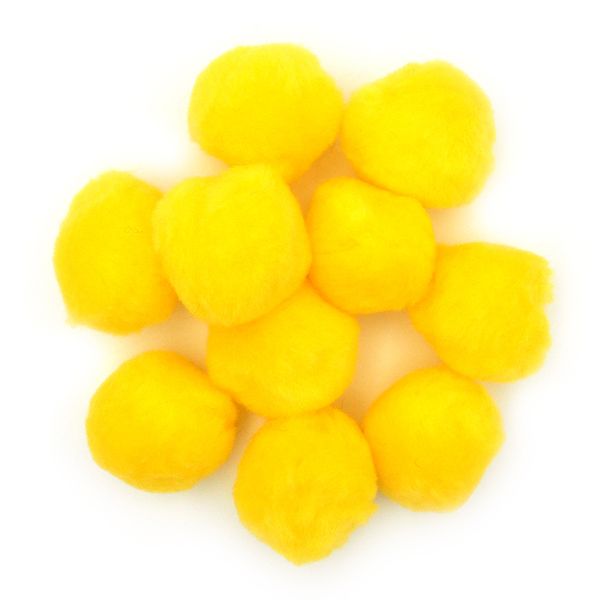 Pom Poms Single Colours- Yellow