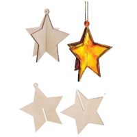 3D WOODEN STARS