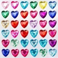 RHINESTONES HEARTS LGE10MM 36PCS