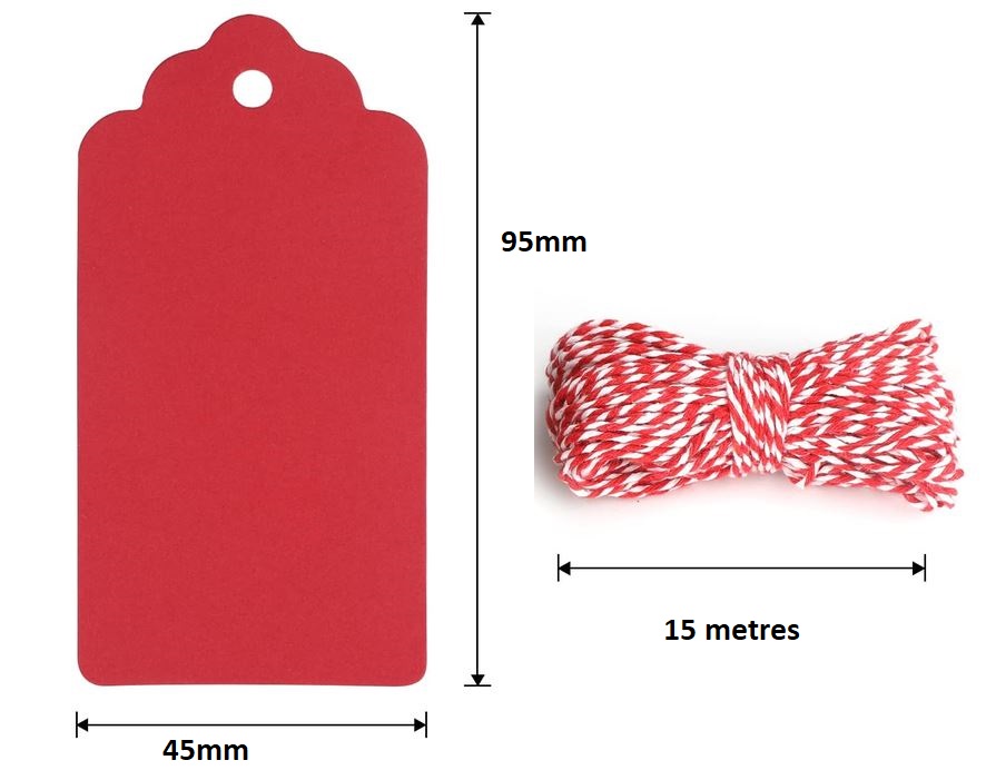 christmas tags red1003L